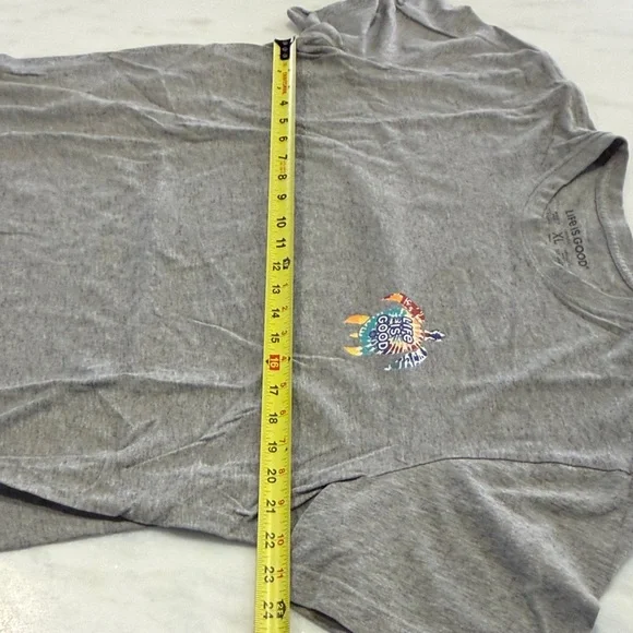 Life Is Good Gray T-Shirt with Colorful Logo - Take it Slow - Picture 8 of 11